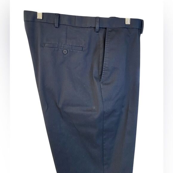 Men’s Black Haggar Classic Fit Iron Free Premium Khaki Size 40 - Picture 7 of 11